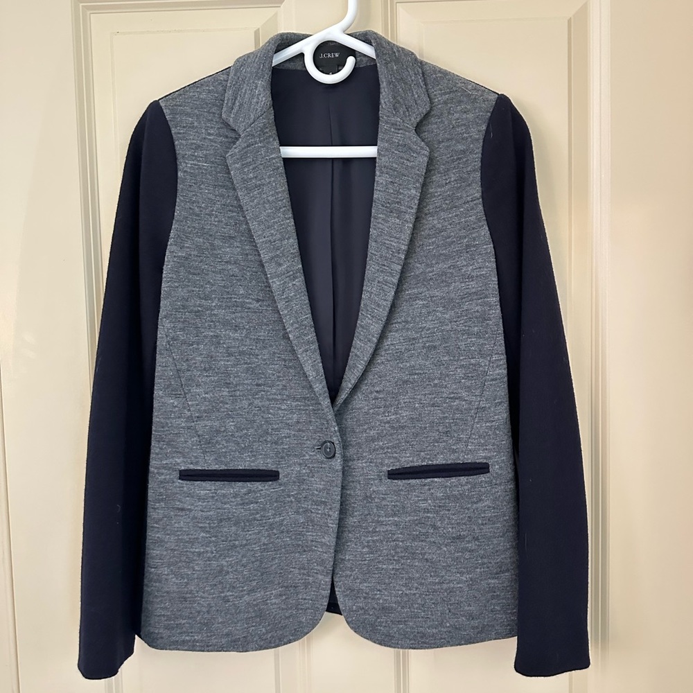 J CREW wool and cotton sweater jacket size 4
